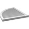Ekena Millwork Quarter Round Top Left Surface Mount PVC Gable Vent w/ 2"W x 2"P Brickmould Sill Frame, 28"W x 36"H GVPQL28X3603SF - alternate 5